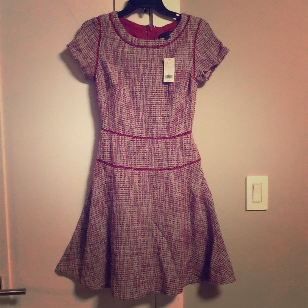 Banana republic pink tweed dress